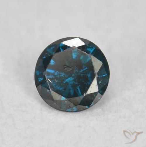 Diamante Azul Natural 0.04ct, Redondo, VS-SI
