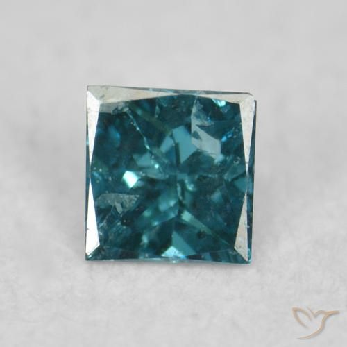 0.03ct Natural Azul Diamante, Quadrado, VS-SI