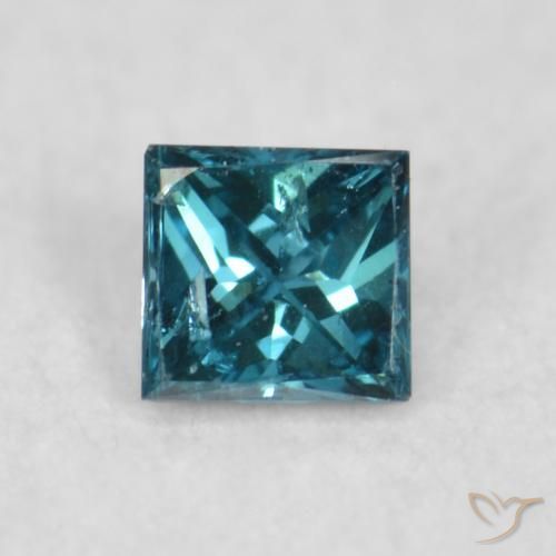 0.03ct Natural Azul Diamante, Quadrado, VS