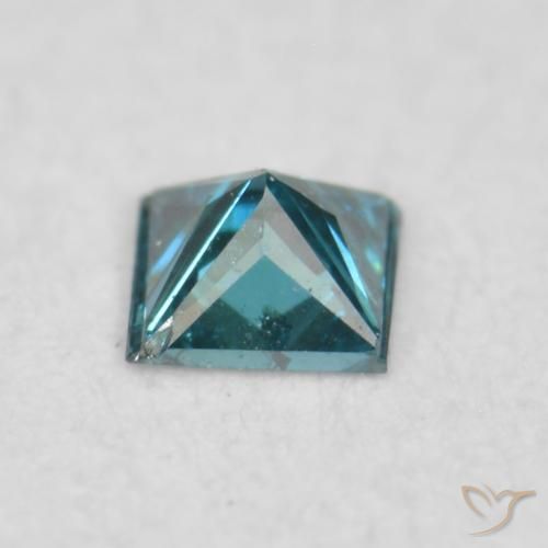 Diamante Azul Natural 0.03ct, Quadrado, VS