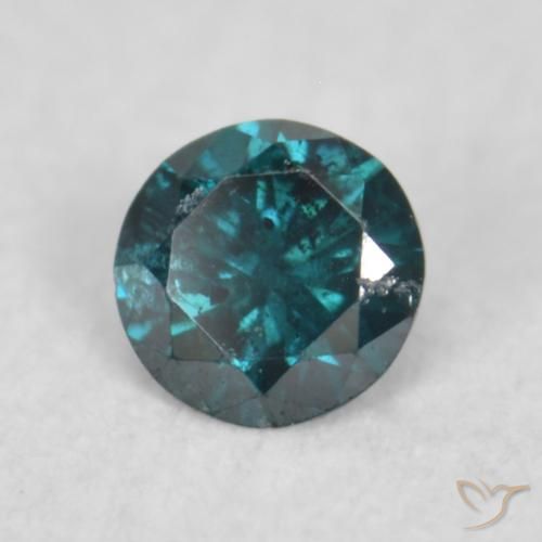 Diamante Azul Natural 0.06ct, Redondo, SI