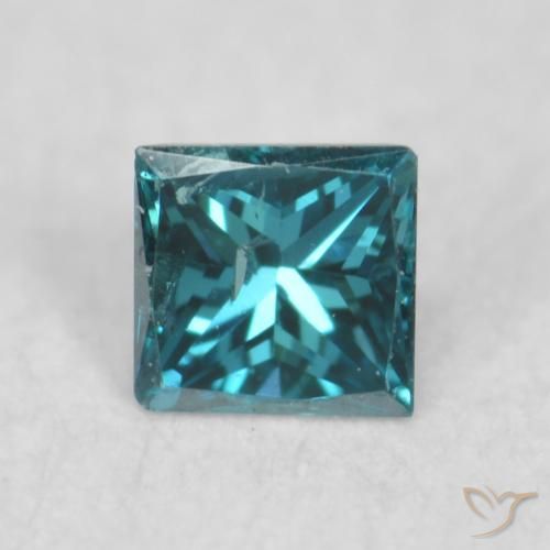 0.06ct Natural Azul Diamante, Quadrado, VS