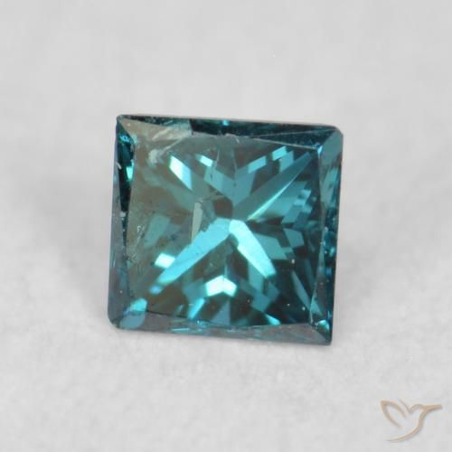 Diamante Azul Natural 0.06ct, Quadrado, VS