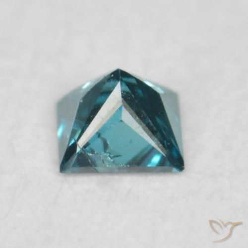 Diamante Azul Natural 0.06ct, Quadrado, VS