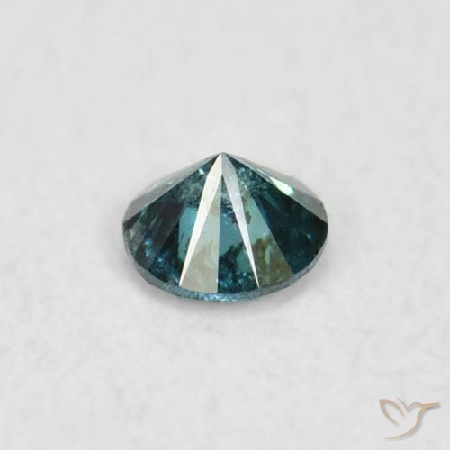 Diamante Azul Natural 0.07ct, Redondo, SI