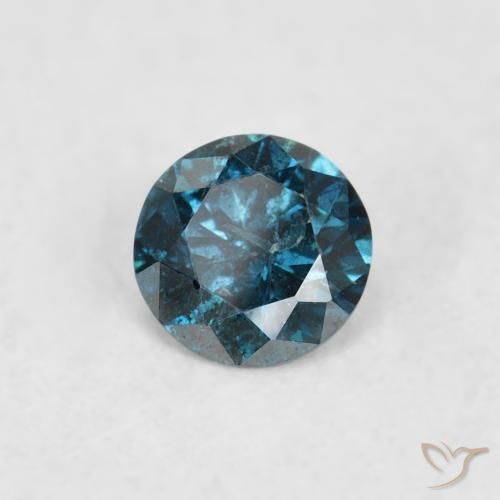 Diamante Azul Natural 0.07ct, Redondo, SI