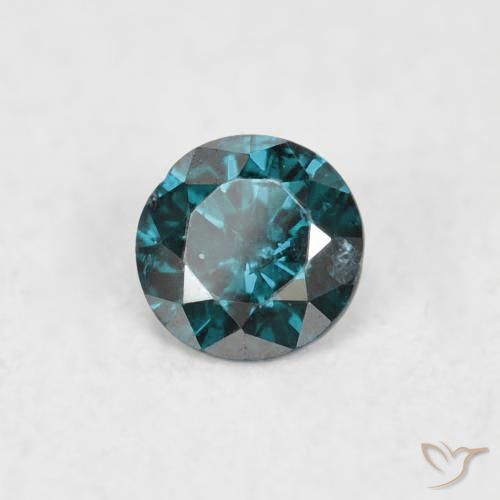 Diamante Azul Natural 0.07ct, Redondo, SI