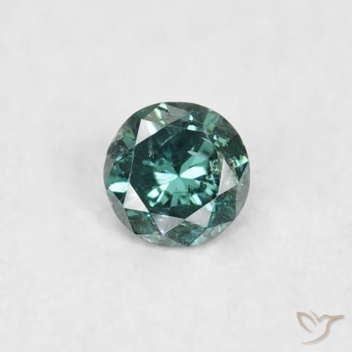 0.06ct Natural Verde Diamante, Redondo, SI