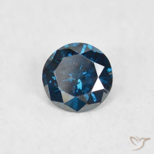 Diamante Azul Natural 0.06ct, Redondo, SI