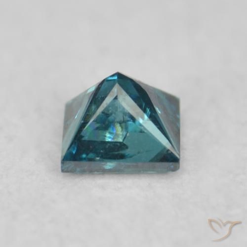Diamante Azul Natural 0.07ct, Quadrado, VS