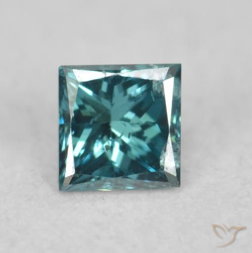 0.08ct Natural Azul Diamante, Quadrado, VS