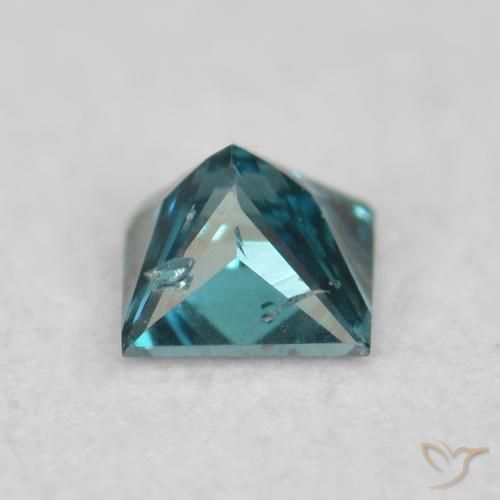 Diamante Azul Natural 0.08ct, Quadrado, VS