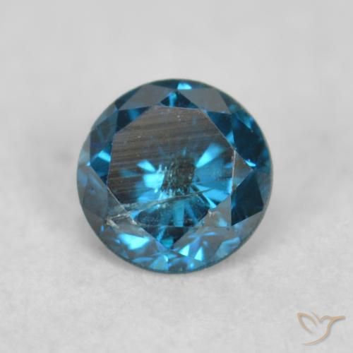 Diamante Azul Natural 0.09ct, Redondo, VS