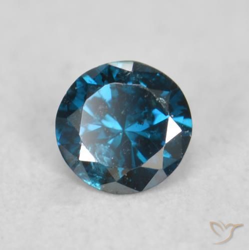 Diamante Azul Natural 0.06ct, Redondo, VS