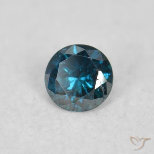 Diamante Azul Natural 0.03ct, Redondo, VS