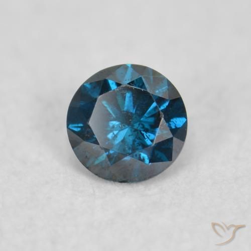 Diamante Azul Natural 0.05ct, Redondo, VS