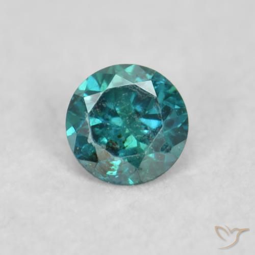0.04ct Natural Azul Diamante, Redondo, VS
