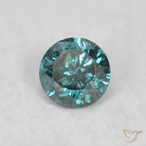 Diamante Azul Natural 0.05ct, Redondo, VS