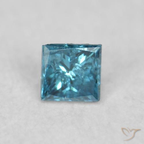 0.03ct Natural Azul Diamante, Quadrado, VS