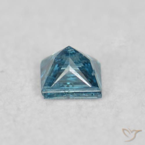 Diamante Azul Natural 0.03ct, Quadrado, VS