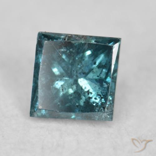 Diamante Azul Natural 0.08ct, Quadrado, VS