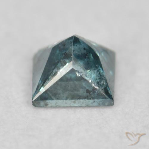 Diamante Azul Natural 0.08ct, Quadrado, VS
