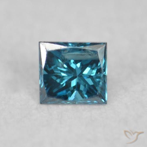 0.04ct Natural Azul Diamante, Quadrado, VS