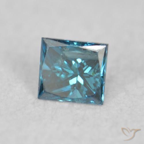 Diamante Azul Natural 0.04ct, Quadrado, VS