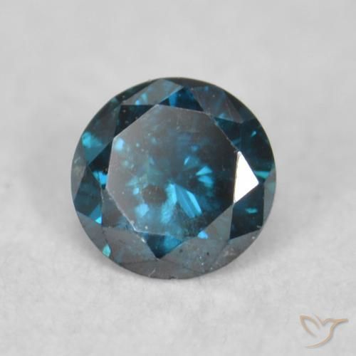 Diamante Azul Natural 0.06ct, Redondo, VS