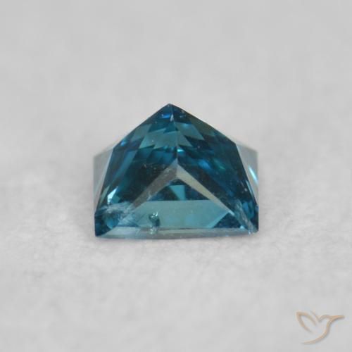 Diamante Azul Natural 0.06ct, Quadrado, VS-SI