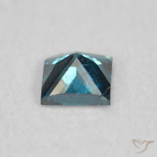 Diamante Azul Natural 0.08ct, Quadrado, VS-SI