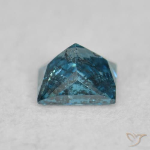 Diamante Azul Natural 0.09ct, Quadrado, SI