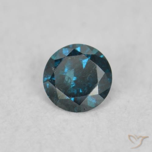 Diamante Azul Natural 0.04ct, Redondo, VS-SI