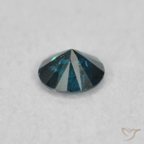 Diamante Azul Natural 0.04ct, Redondo, VS-SI