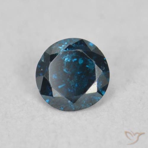Diamante Azul Natural 0.06ct, Redondo, VS-SI