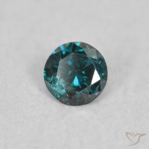 Diamante Azul Natural 0.03ct, Redondo, VS-SI