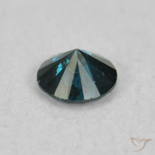 Diamante Azul Natural 0.08ct, Redondo, VS-SI