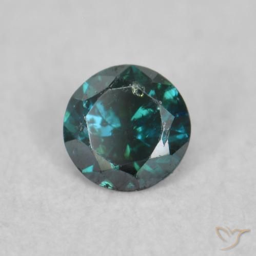 Diamante Azul Natural 0.06ct, Redondo, SI