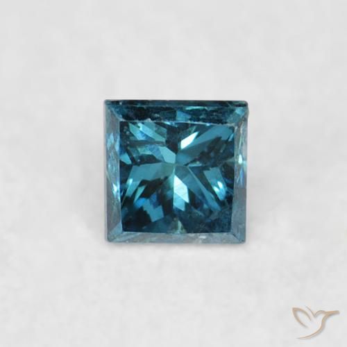 0.05ct Natural Azul Diamante, Quadrado, VS