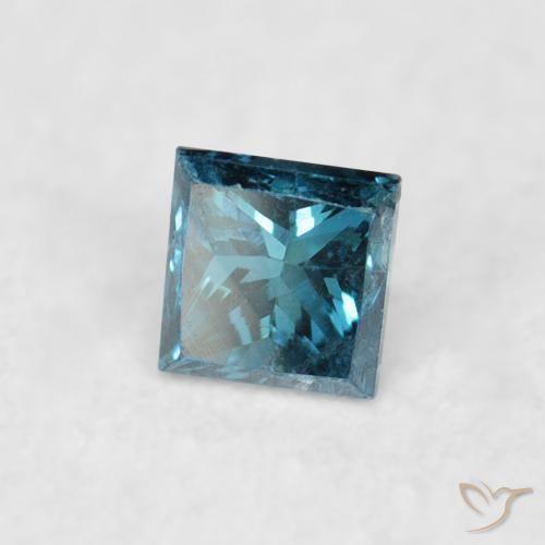 Diamante Azul Natural 0.05ct, Quadrado, VS