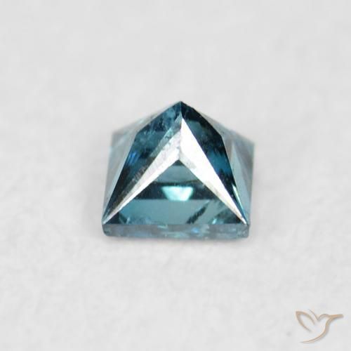 Diamante Azul Natural 0.05ct, Quadrado, VS