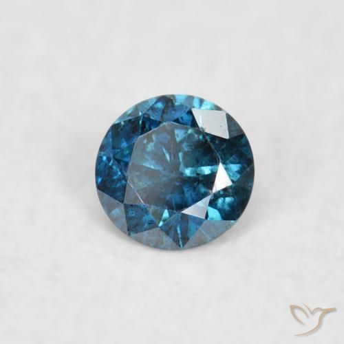 Diamante Azul Natural 0.04ct, Redondo, VS