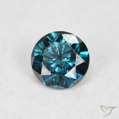Diamante Azul Natural 0.07ct, Redondo, VS