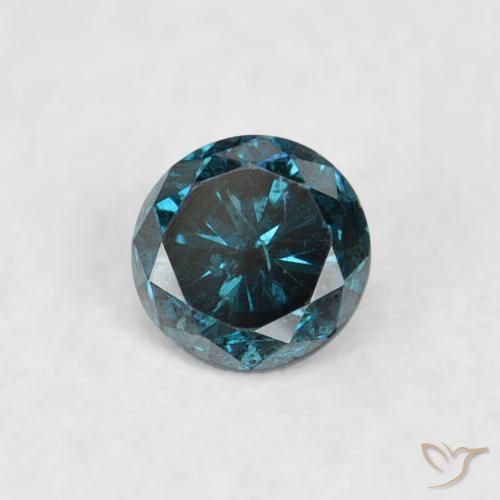 Diamante Azul Natural 0.05ct, Redondo, VS