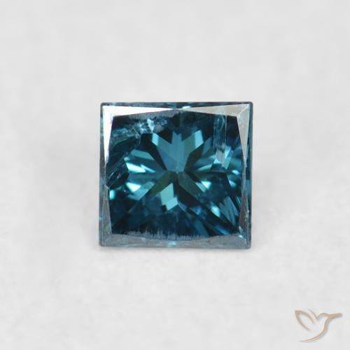 0.07ct Natural Azul Diamante, Quadrado, VS