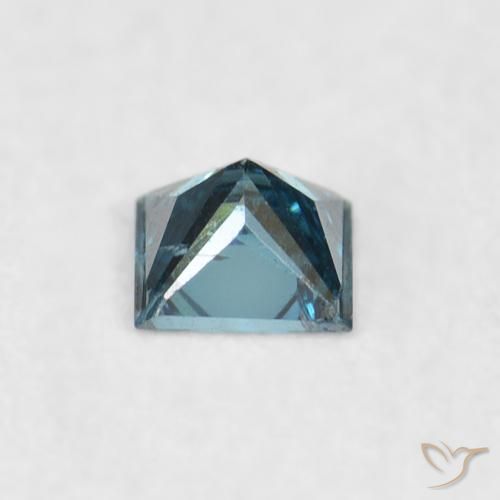 Diamante Azul Natural 0.07ct, Quadrado, VS