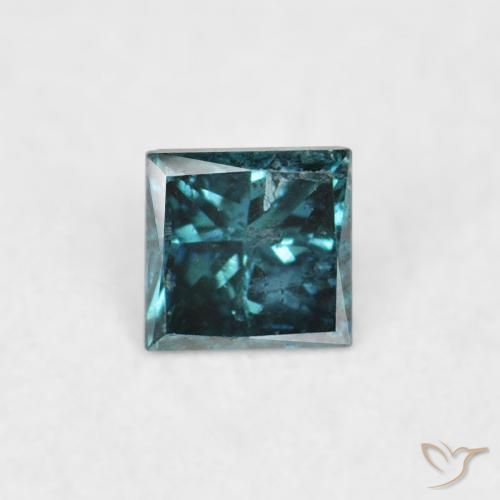 0.06ct Natural Azul Diamante, Quadrado, VS