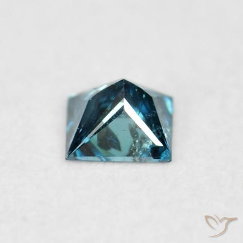 Diamante Azul Natural 0.07ct, Quadrado, VS-SI