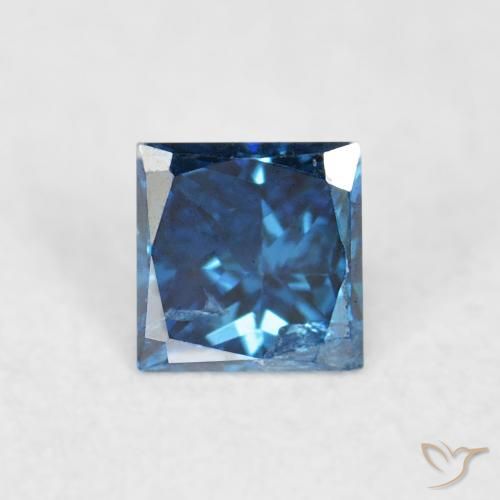 0.08ct Natural Azul Diamante, Quadrado, VS-SI
