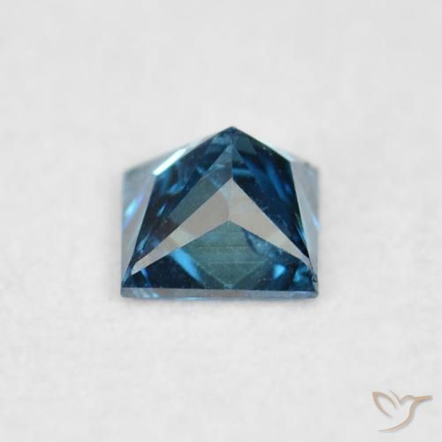 Diamante Azul Natural 0.08ct, Quadrado, VS-SI